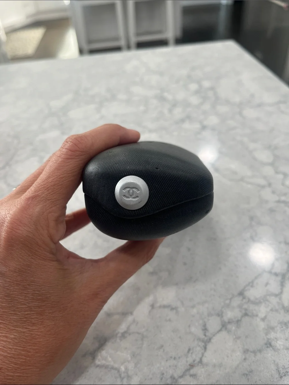 CHANEL Black Textured Eyewear Case